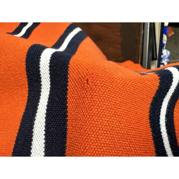 Auburn Tigers College Classics Striped Polo Shirt Orange Navy Mens XL NCAA SEC‎ - Picture 4 of 5